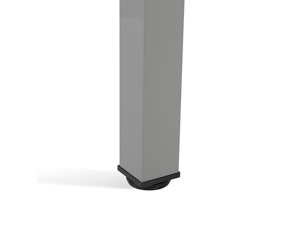 MESA DE ESCRITORIO ROCADA SERIE EXECUTIVE FORMA EM L DIREITA 160X120 CM ACABAMENTO AD02 ALUMINIO/CINZA