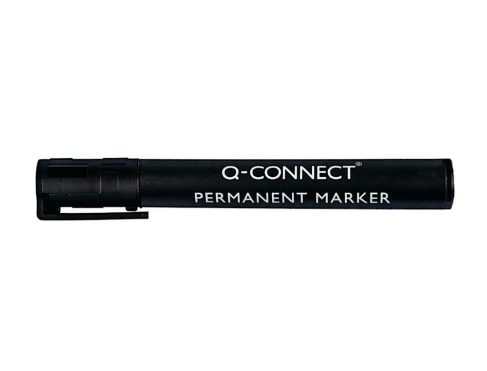MARCADOR Q-CONNECT PERMANENTE PRETO PONTA REDONDA 3.0 MM