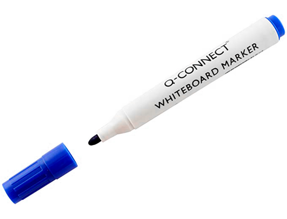 MARCADOR Q-CONNECT QUADRO BRANCO AZUL PONTA REDONDA 3.0 MM
