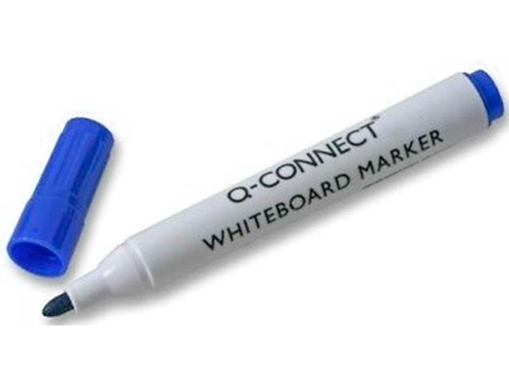 MARCADOR Q-CONNECT QUADRO BRANCO AZUL PONTA REDONDA 3.0 MM