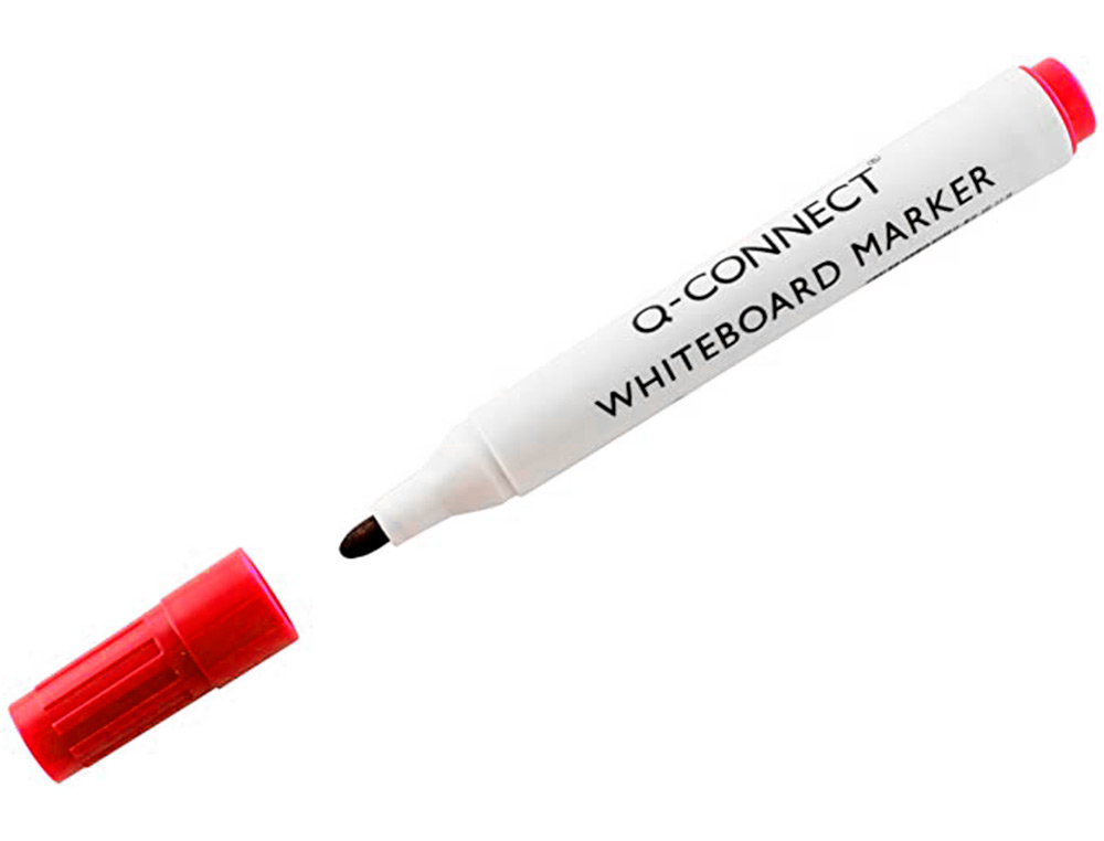MARCADOR Q-CONNECT QUADRO BRANCO VERMELHO PONTA REDONDA 3.0 MM