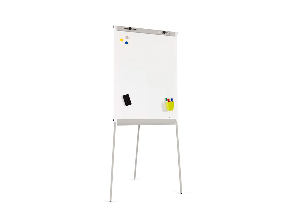 QUADRO BRANCO ROCADA COM TRIPE PARA CONFERENCIAS MAGNETICA LACADA BRACO EXTENSIVEL 68X104 CM ALTURA