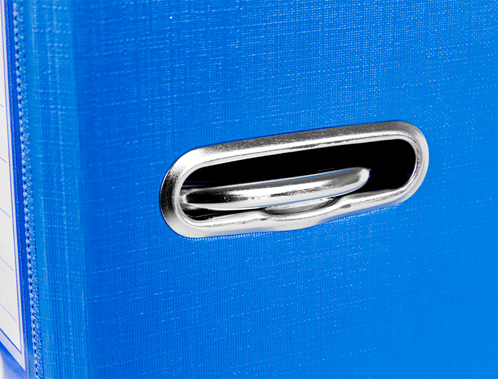 PASTA DE ARQUIVO DE ALAVANCA LIDERPAPEL DOCUMENTA PVC FOLIO LOMBADA 52 MM AZUL