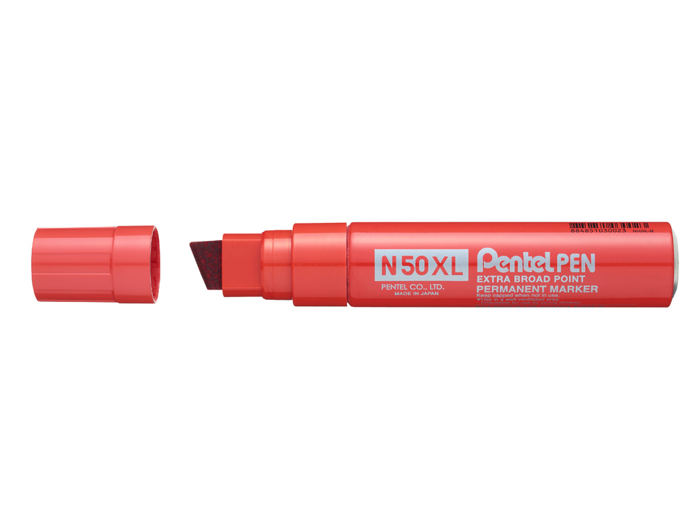 MARCADOR PENTEL N50XL PERMANENTE COR VERMELHO 13,5 MM
