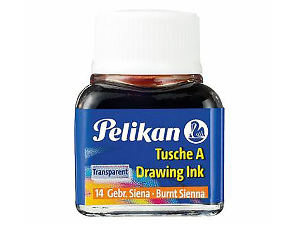 TINTA DA CHINA PELIKAN FRASCO 10ML N 14 SIENA TOSTADA