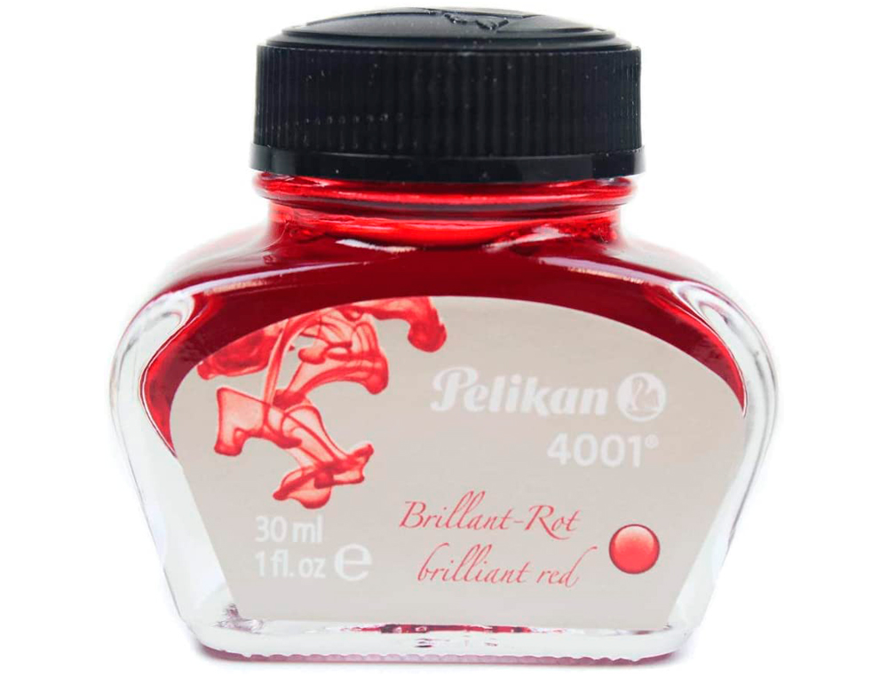 TINTA PELIKAN 4001 , 30 ML VERMELHO BRILHANTE