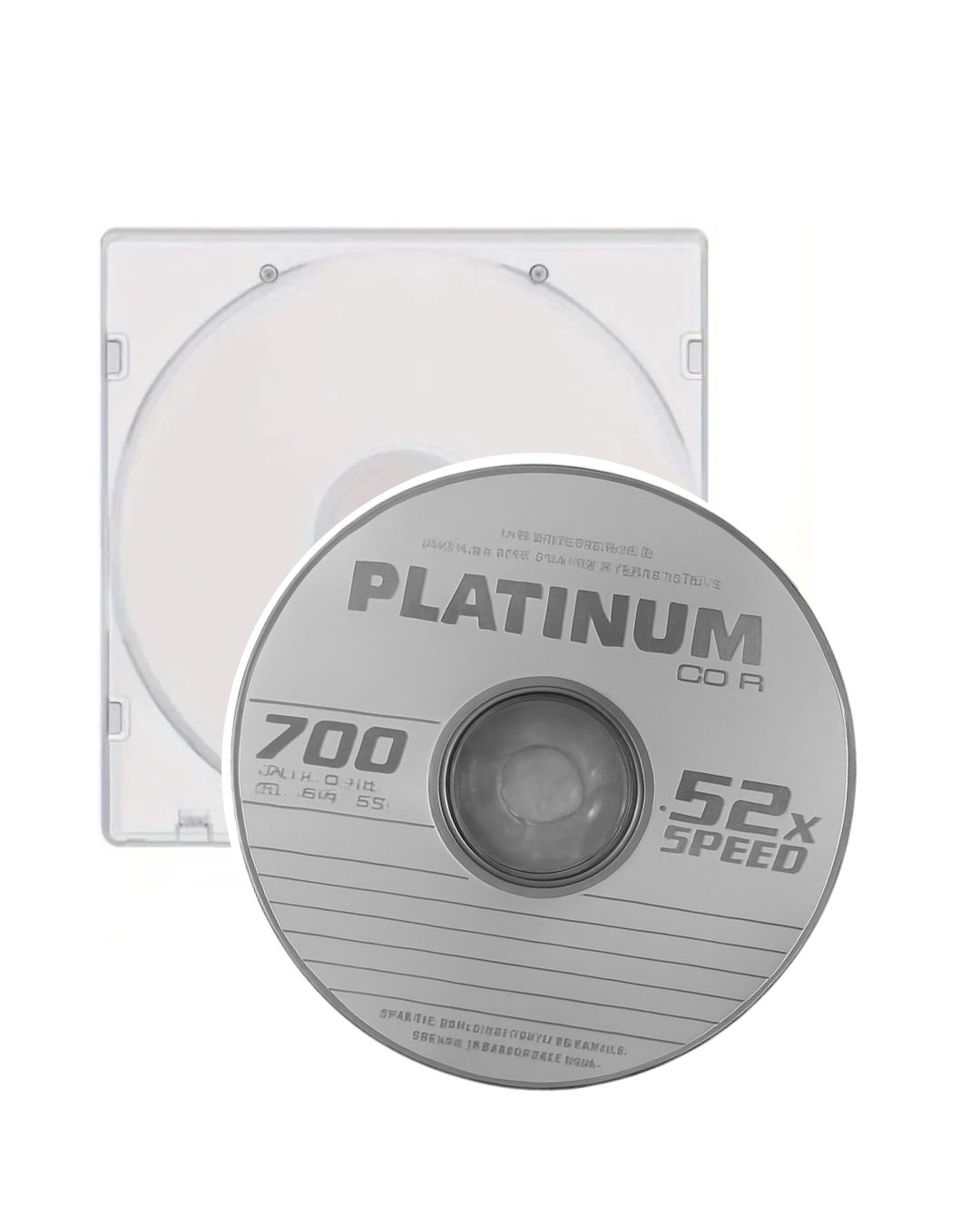 CD-R Platinum capacidade de 700 MB 80 minutos 52x C/CAIXA
