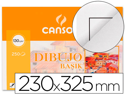 PAPEL DE DESENHO BASIK 23X32.5 130 GR COM ESQUADRIA
