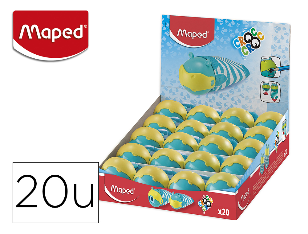 APARA LAPIS MAPED PLASTICO CROC CROC HIPO 1 USO COM DEPOSITO