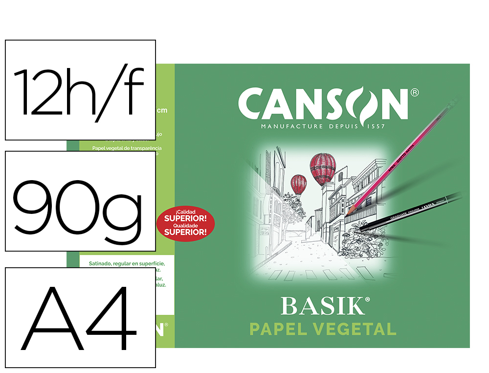 PAPEL VEGETAL 90 DIN A4 90-95 GR