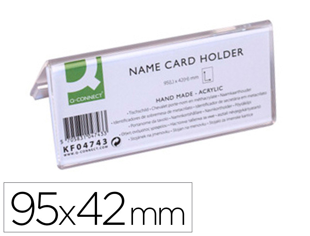 IDENTIFICADORES SECRETARIA Q-CONNECT METRACRILATO 95X42MM