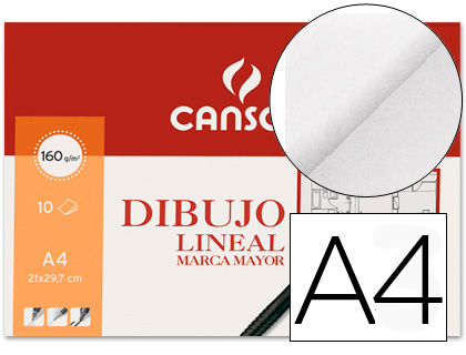 PAPEL DE DESENHO MARCA MAYOR 160 GR DIN A4E M MINIPACKS DE 10 FOLHAS