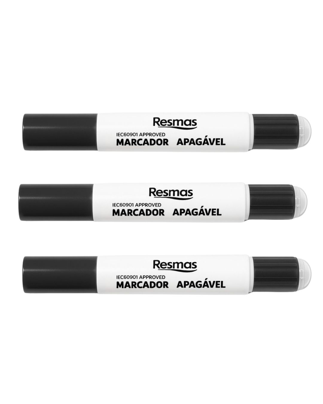 Marcador Quadro Branco Recarregvel Resmas  Preto